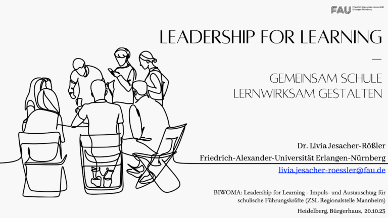 Vortag von Livia Jesacher-Rößler am ZSL Mannheim zu „Leadership for Learning“