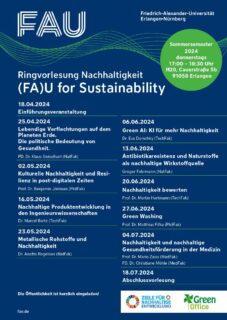 Zum Artikel "Ringvorlesung „(FA)U for Sustainability“"