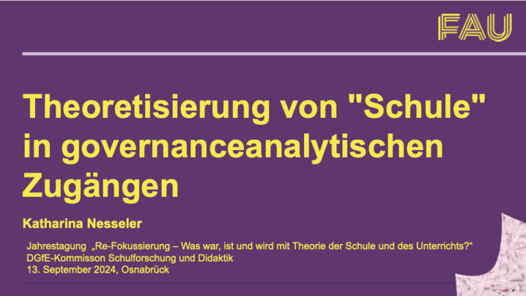 Was war, ist und wird mit der Theorie der Schule?