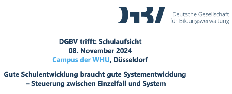 Nina Bremm hält am 8.11.2024 eine Keynote auf der Jahrestagung der Deutschen Gesellschaft für Bildungsverwaltung (DGBV)