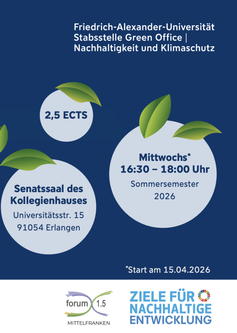 (FA)U FOR SUSTAINABILITY – Ringvorlesung Nachhaltigkeit